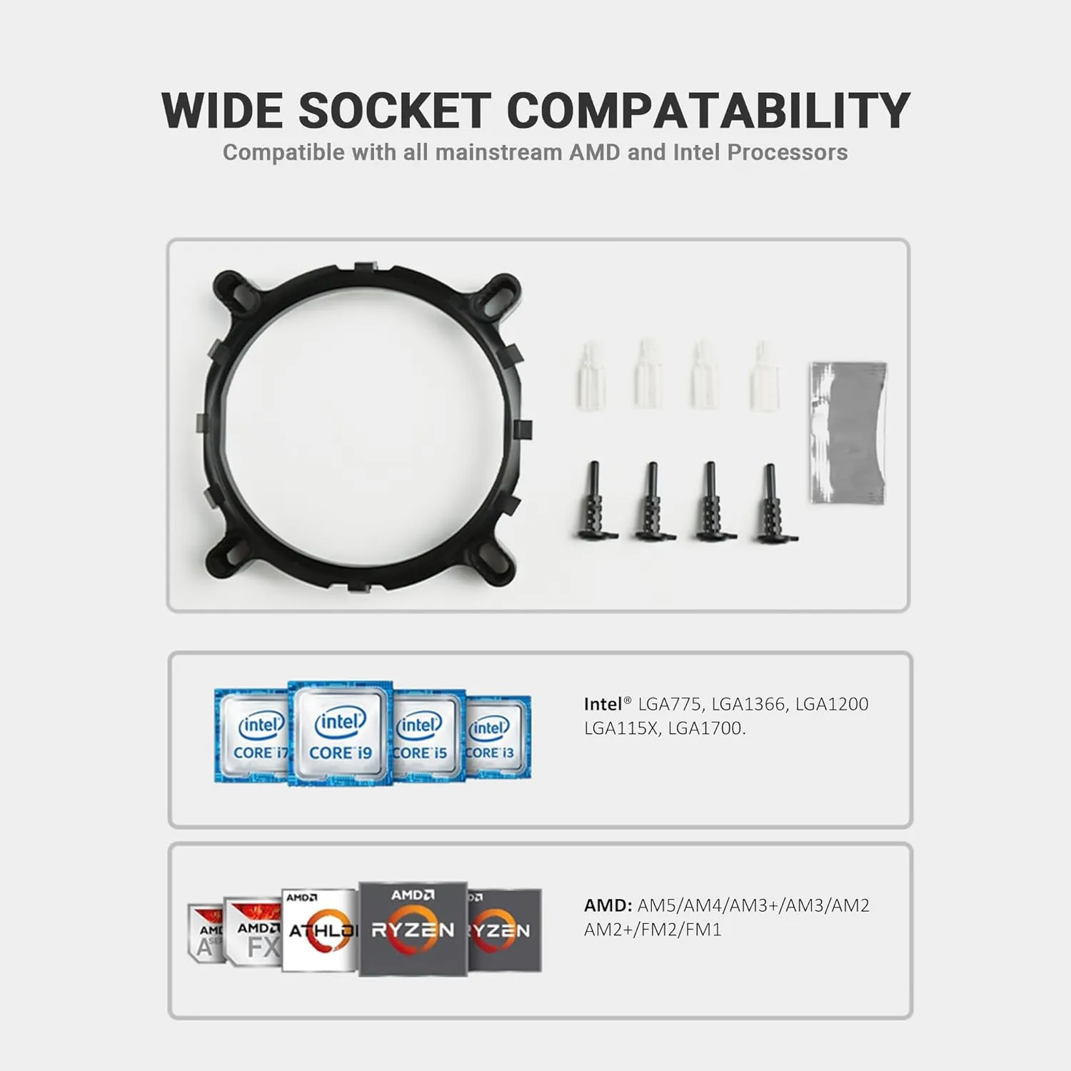 Ant Esports CPU Cooler Air with Rainbow LED ICE-C200 V2 view 6